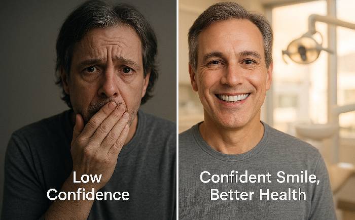 Comparison of the good teeth and bad teeth