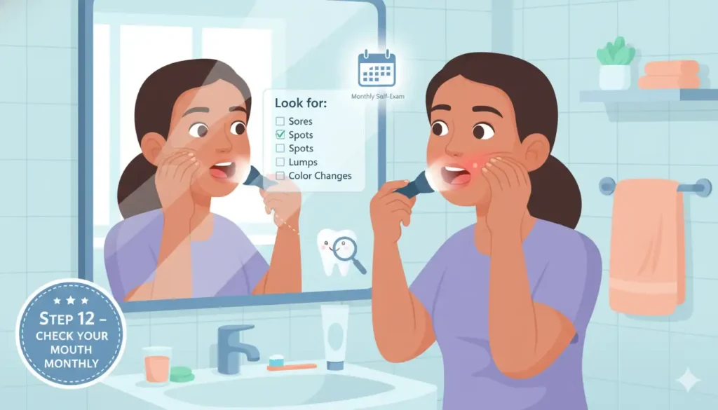 Self-exam your mouth monthly