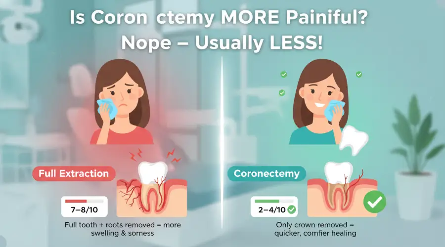 Coronectemy is painfull