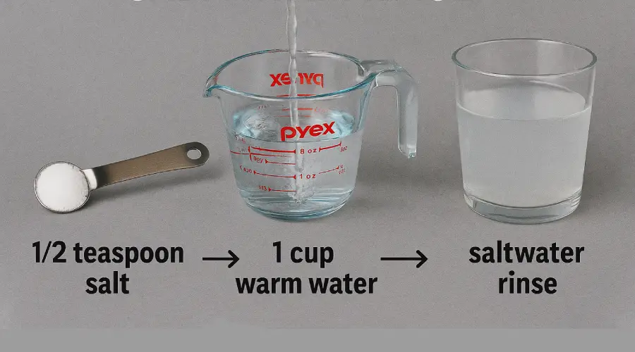 How to make saltwater rinse