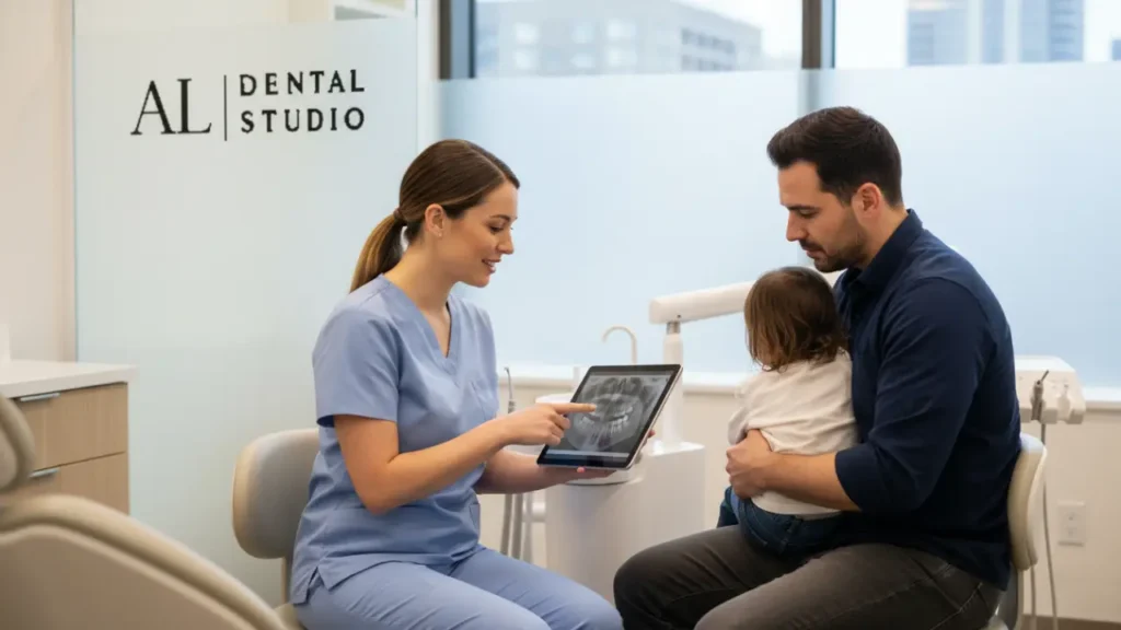 Emergency pediatric tooth extraction consultation in Upper East Side dental clinic